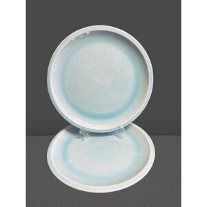 Set of 2 Jars France Williams-Sonoma Blue Crackle Glaze Ceramic Dinner Plates 11